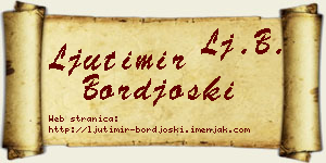 Ljutimir Borđoški vizit kartica